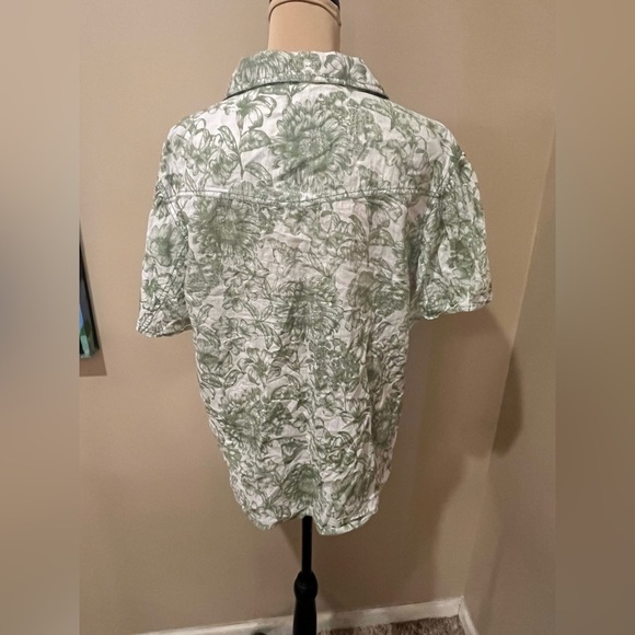 IVY JANE- WOMEN'S BOTANICAL SNAP FRONT COLLARED SHIRT, size Large - Picture 10 of 10